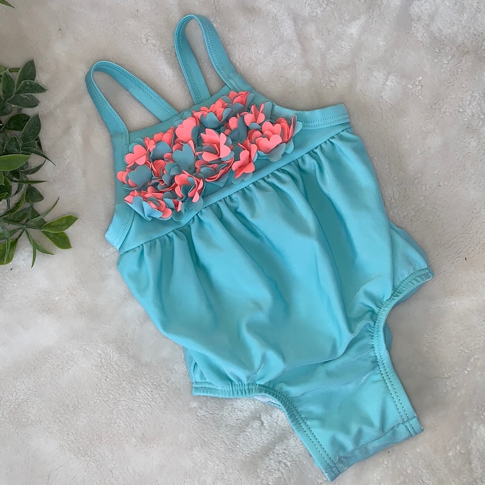 🐠Cat & Jack Baby Swimsuit Bathing Suit EUC 6/9m